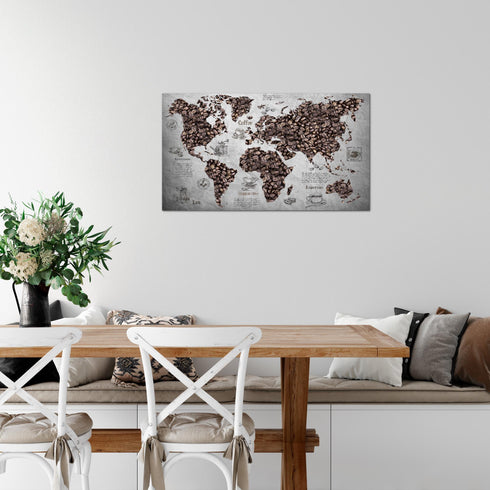 Wandbilder Wohnzimmer XXL Küche Kaffee Moderne Bilder Weltkarte